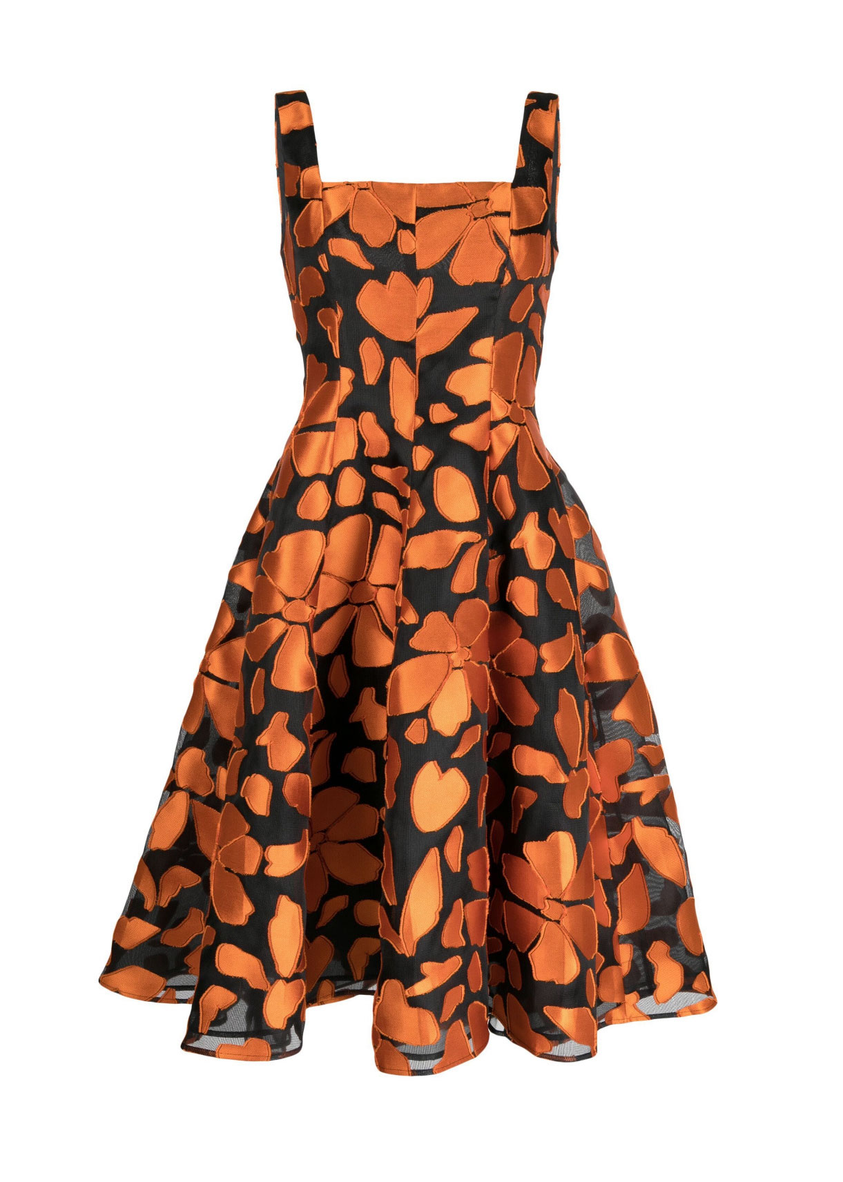 Amsale – Floral Fil floral-appliqué A-line dress