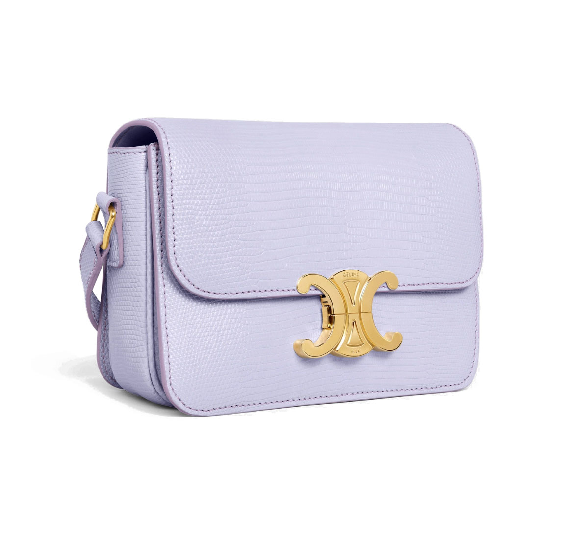 CELINE TRIOMPHE - Teen Triomphe bag in lizard light lavender