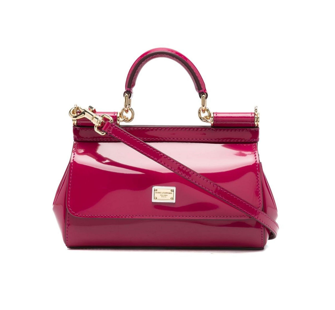 Dolce & Gabbana - Small Sicily polished shoulder bag