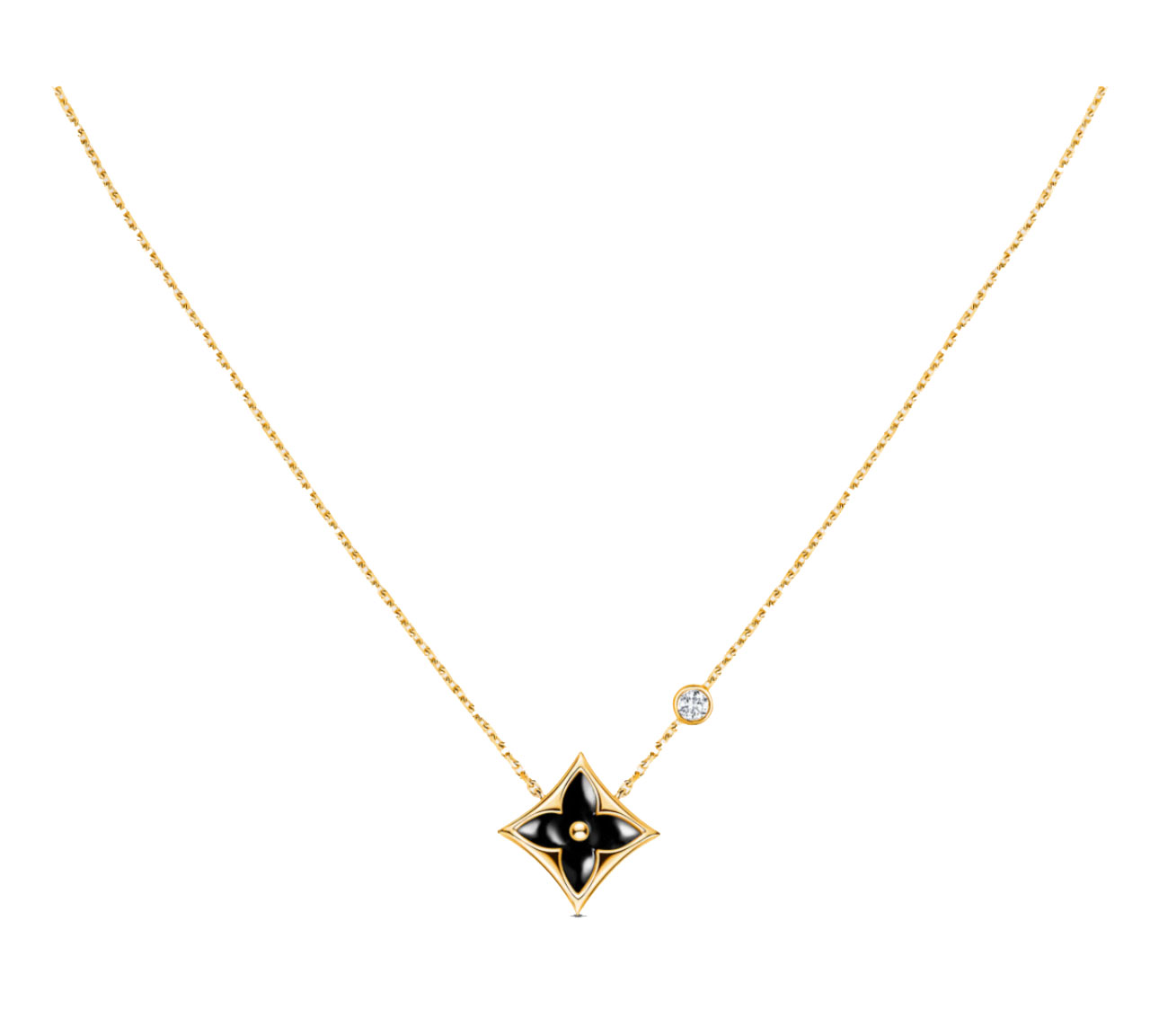 Louis Vuitton - Colour Blossom BB Star Pendant, Yellow Gold, Onyx and Diamond