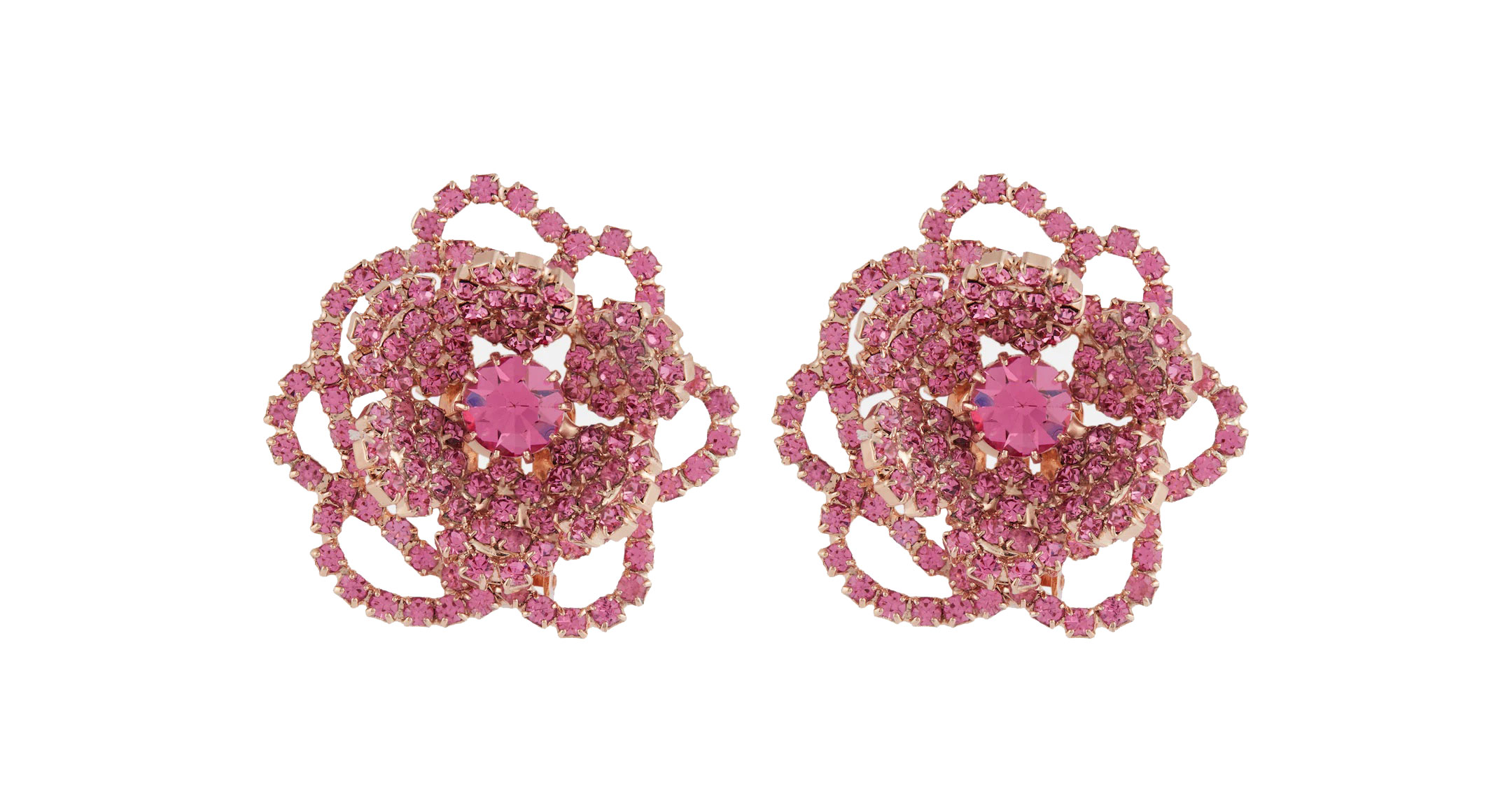 Magda Butrym - Floral crystal-embellished clip-on earrings