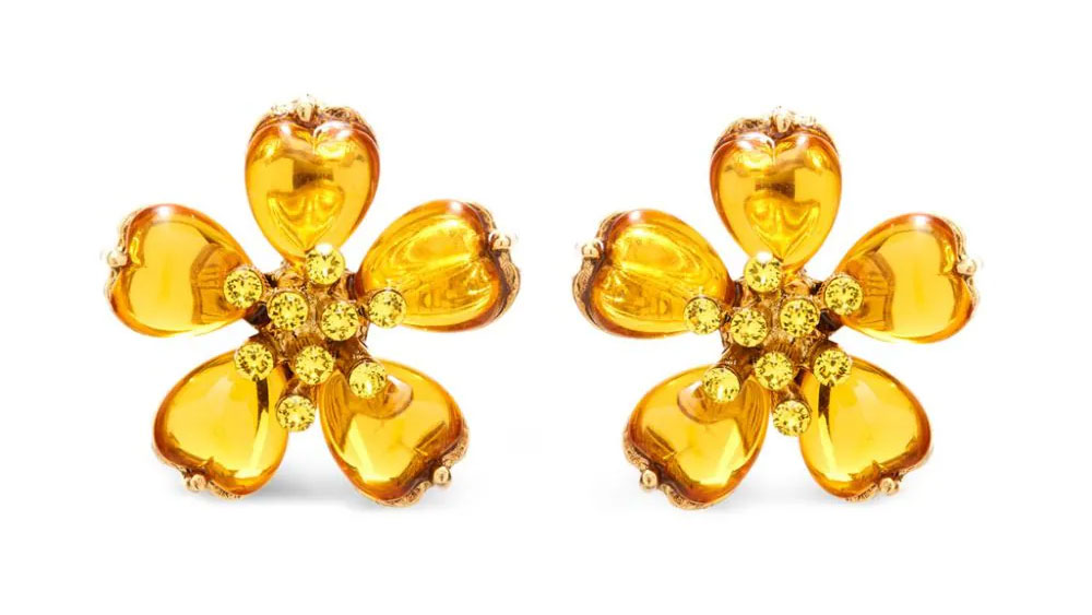 Oscar de la Renta - Rosalia Flower earrings