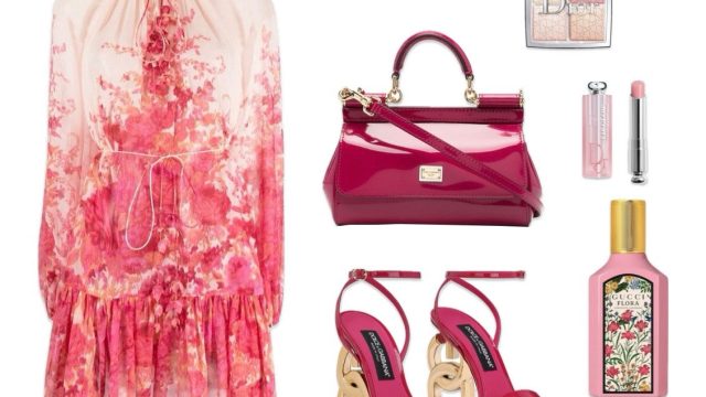 Pink Summer Vacation Outfit Idea with a Zimmermann Dress