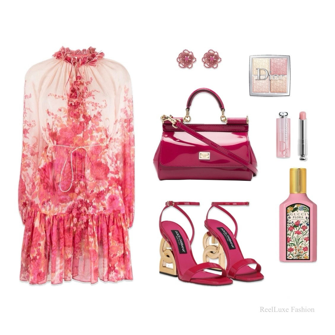 Pink Summer Vacation Outfit Idea with a Zimmermann Dress
