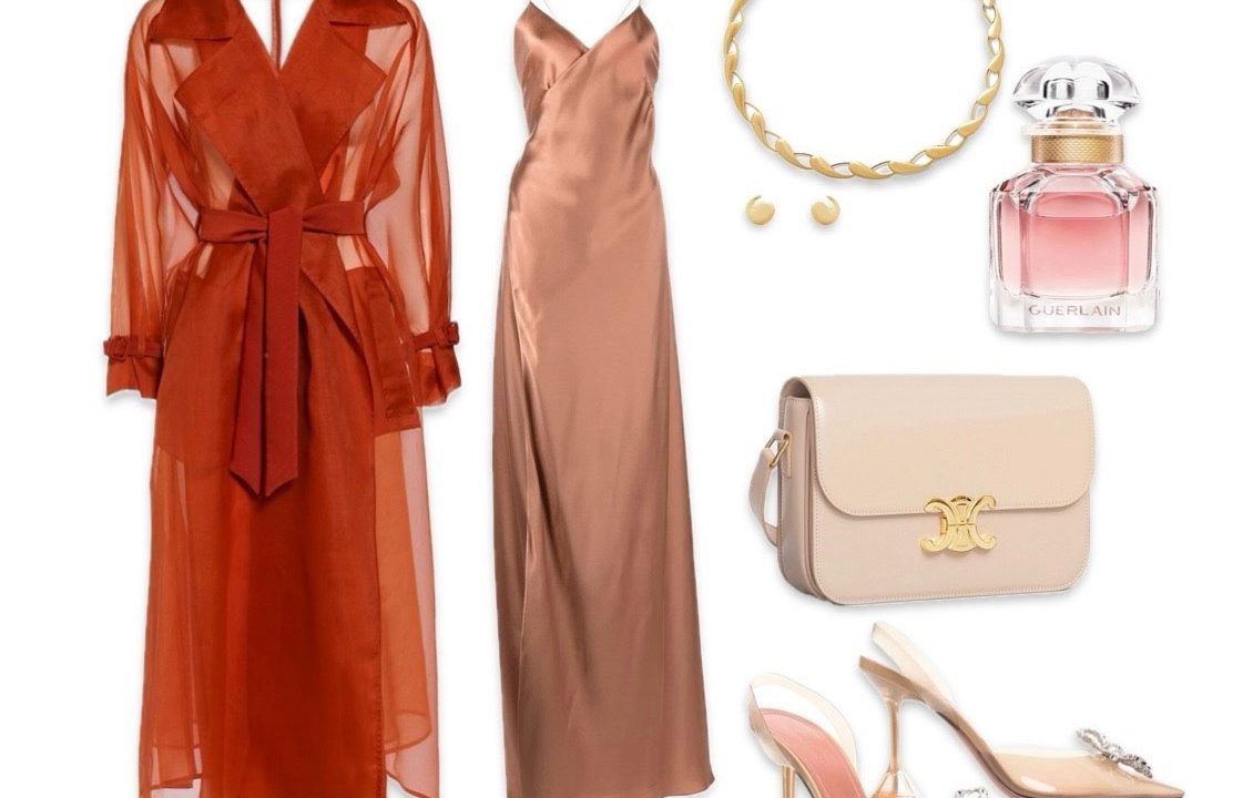 Silk Evening Vibe for a Sensual Look with an Organza Trench Coat by Max Mara