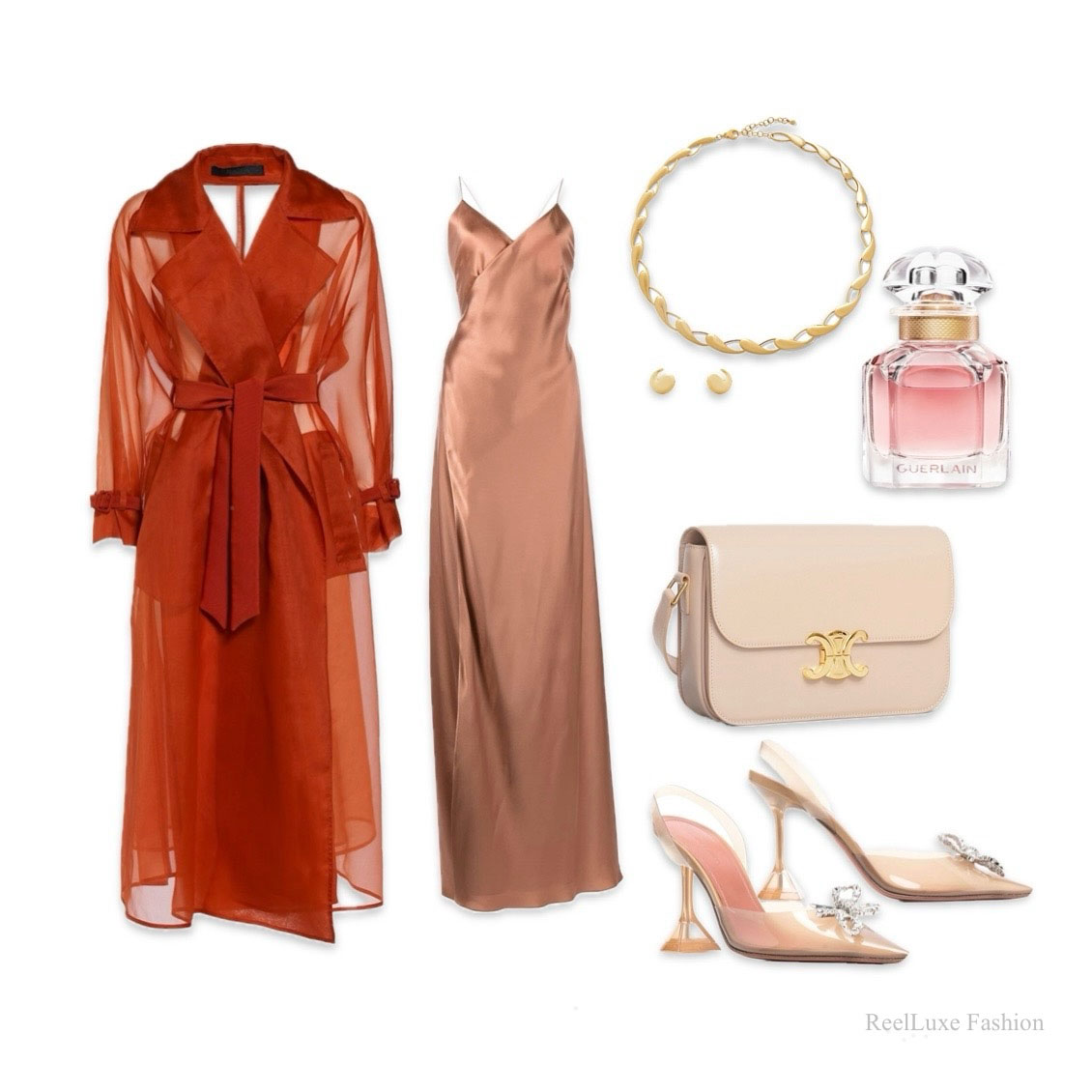 Silk Evening Vibe for a Sensual Look with an Organza Trench Coat by Max Mara