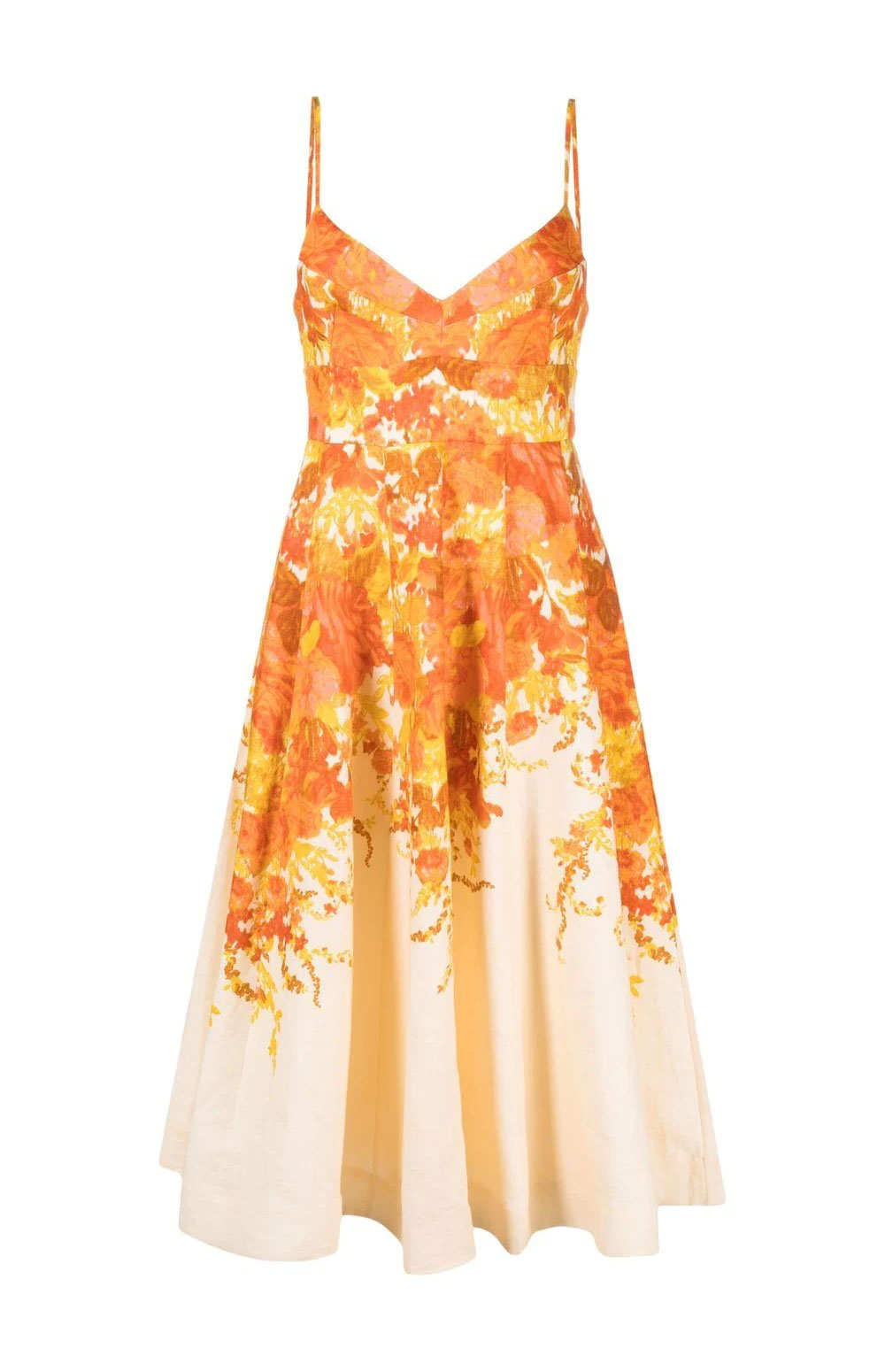 Zimmermann – Orange Floral Print Dress