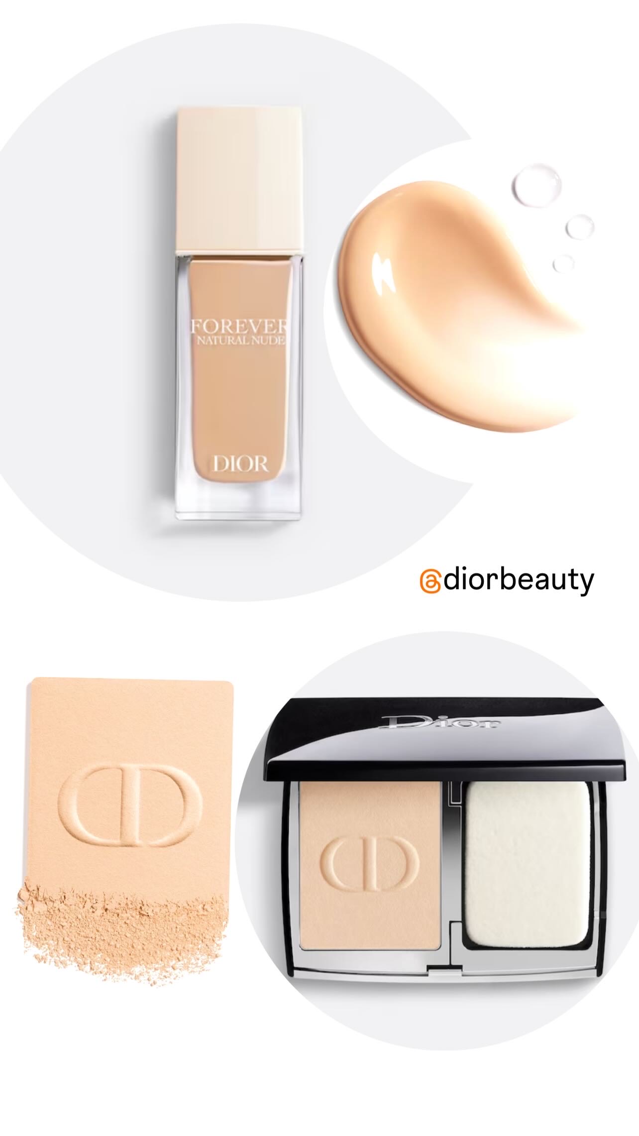 Dior Forever Natural Nude - Longwear Foundation & No-Transfer Compact Foundation