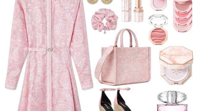 New Season Collection by Versace: Total Pink Versace Outfit Idea from Versace Firenze Boutique, Plus Beauty Products