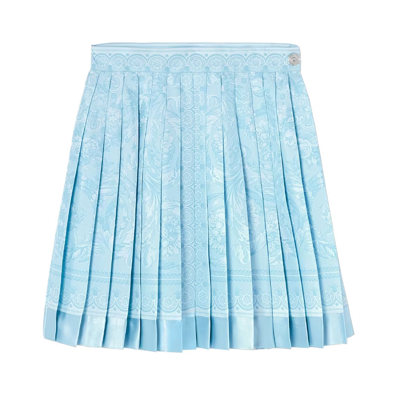 Versace – Barocco Silk Pleated Skirt