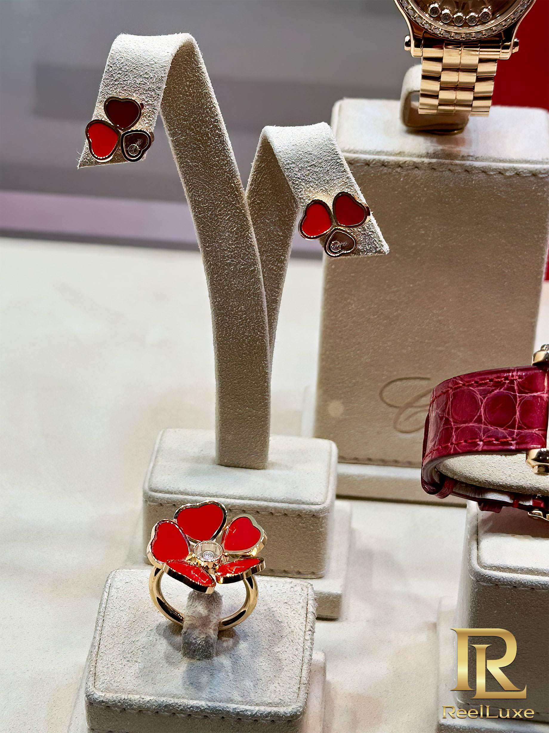 Chopard Happy Hearts Ring and Earrings - Chopard Boutique Firenze - Florence, Italy