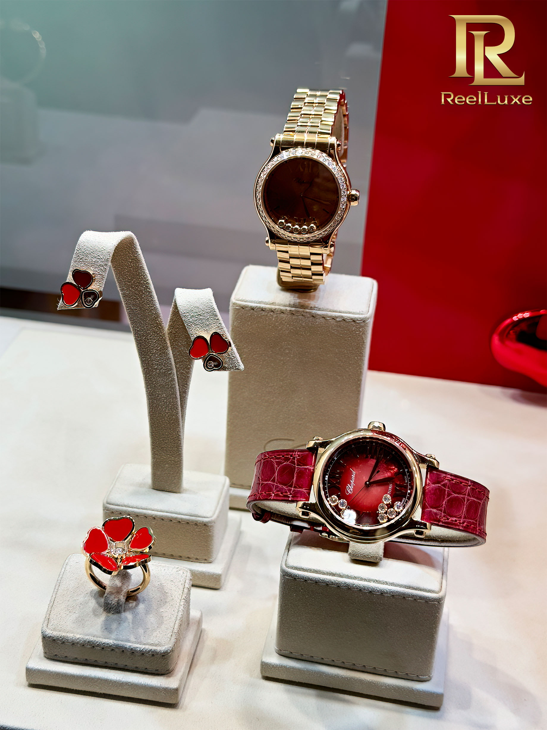 Chopard Happy Hearts Watches, Earrings, Ring – Chopard Boutique Firenze – Florence, Italy